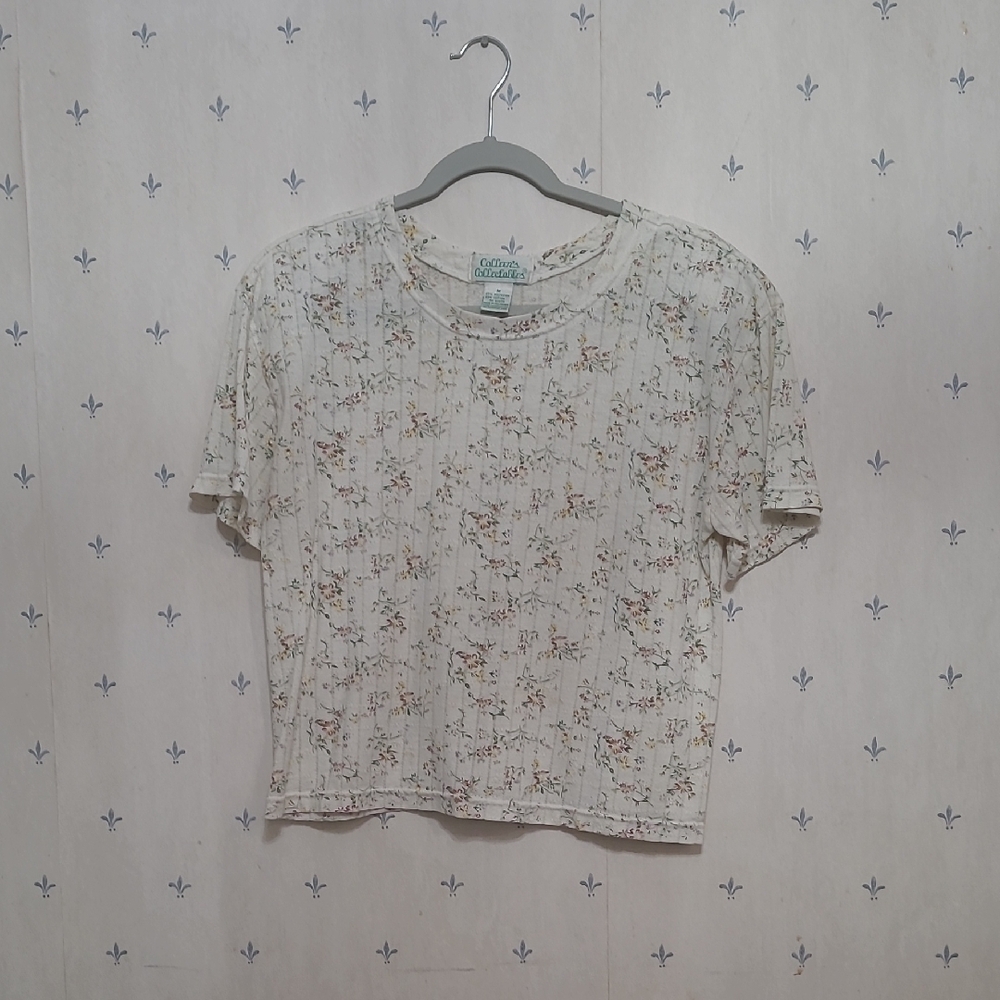 Cream Boxy Short Sleeve Tee With Matching Shorts